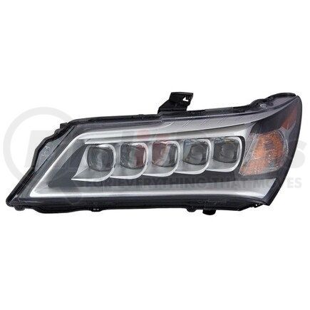 DEPO 327-1107L-AS Headlight, LH, Black/Chrome Housing, Clear Lens, with Projector, LED