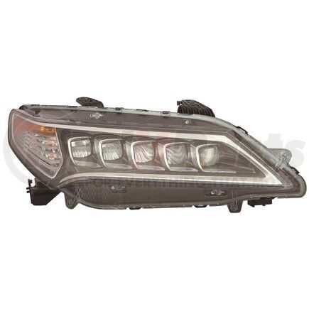 DEPO 327-1110R-AC2 Headlight, RH, Black Housing, Clear Lens, with Projector, LED, CAPA Certified