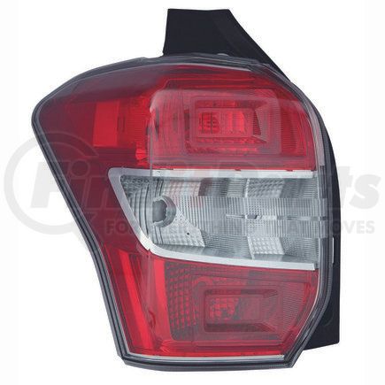 DEPO 320-1917L-US Tail Light, LH, Lens and Housing, Chrome Housing, Red/Clear Lens