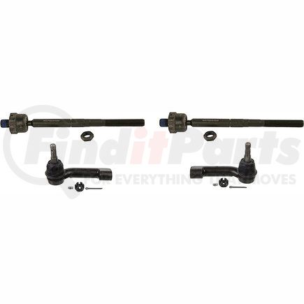 Moog VK006 Steering Tie Rod End Kit - Front, RH and LH, Inner and Outer, 4-Piece