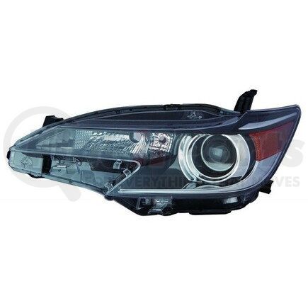 DEPO 328-1102L-UC2 Headlight, LH, Black/Chrome Housing, Clear Lens, CAPA Certified