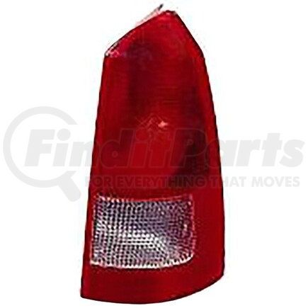 DEPO 330-1914R-US2 Tail Light, RH, Chrome Housing, Red/Clear Lens, with Black Trim