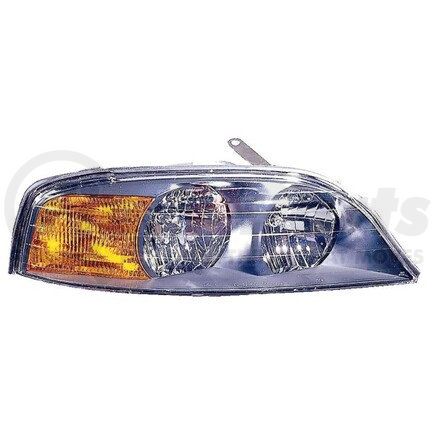 DEPO 331-1185R-AS Headlight, RH, Black Housing, Clear Lens