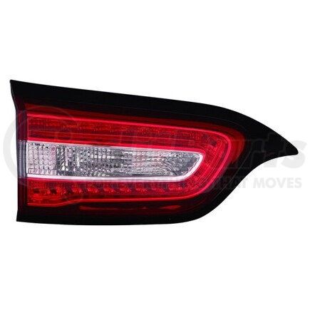 DEPO 333-1307L-AC Tail Light, LH, Inner, Liftgate Mounted, Chrome Housing, Red/Clear Lens, with Backup Light, with Bulb, Plastic, LED, CAPA Certified