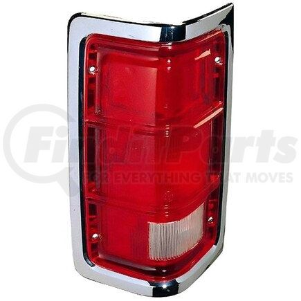 DEPO 333-1923L-US1 Tail Light, LH, Chrome Housing, Red/Clear Lens, with Chrome Trim