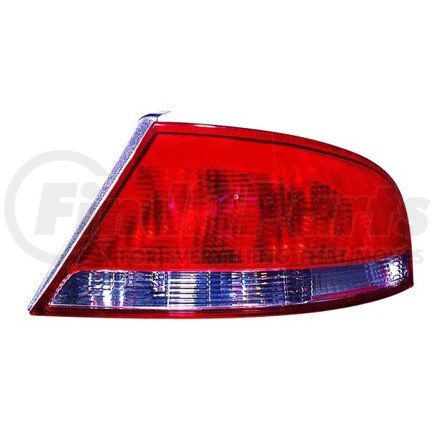 DEPO 333-1955R-AS Tail Light, RH, Chrome Housing, Red/Clear Lens, 4 Bulb Design