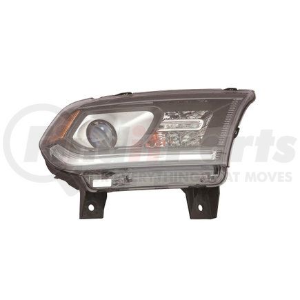DEPO 334-1139R-ACB2 Headlight, RH, Black Housing, Clear Lens, with Projector, with LED DRL, with Black Bezel, CAPA Certified