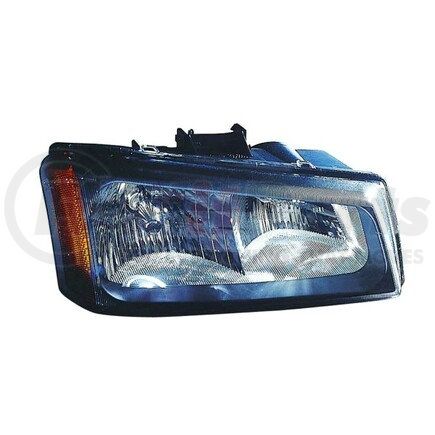 DEPO 335-1124R-ACN Headlight, RH, Black/Chrome Housing, Clear Lens, with Fluted Reflector, CAPA Certified
