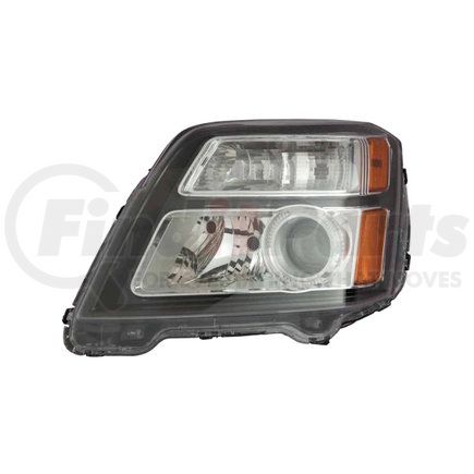 DEPO 335-1161L-AC2 Headlight, LH, Black/Chrome Housing, Clear Lens, CAPA Certified