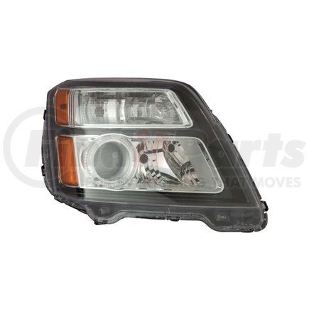 DEPO 335-1161R-AC2 Headlight, RH, Black/Chrome Housing, Clear Lens, CAPA Certified
