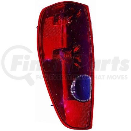 DEPO 335-1914L-AS Tail Light, LH, Black/Chrome Housing, Red/Clear Lens