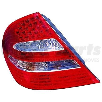 DEPO 440-1922L-UQ Tail Light, LH, Chrome Housing, Red/Clear Lens, LED