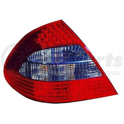 DEPO 440-1942L-UQ Tail Light, LH, Chrome Housing, Red/Clear Lens, LED