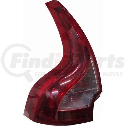 DEPO 773-1944L-WQ Tail Light, LH, Chrome Housing, Red/Clear Lens