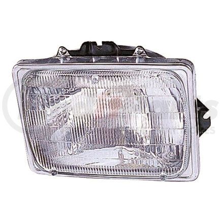 DEPO P-H203C Headlight, RH, 7 x 6", Rectangular, Beam, Chrome Housing, Clear Lens