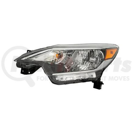 DEPO 315-11AQL-AS2 Headlight, LH, Chrome Housing, Clear Lens, with Black Trim, for 2017-2019 Nissan Versa