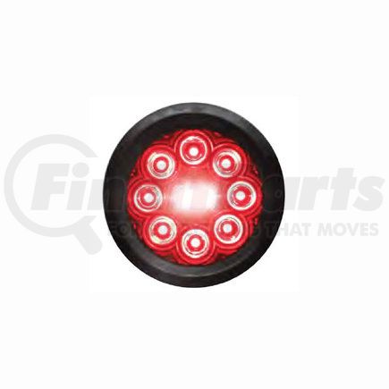 Tecniq T45RW0A1 Stop/Turn/Tail/Reverse Light, 4" Round, Hi Visibility, Red Lens, Grommet Mount, Amp, T45 Series