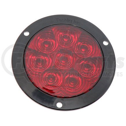 Tecniq T46RRFA1 Stop/Turn/Tail Light, 4" Round, Hi Visibility, Red Lens, Flange Mount, Amp, T46 Series