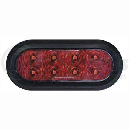 Tecniq T68RRG0A1 Stop/Turn/Tail Light, 6" Oval, Hi Visibility, Grommet Mount, Amp Connector, T68 Series