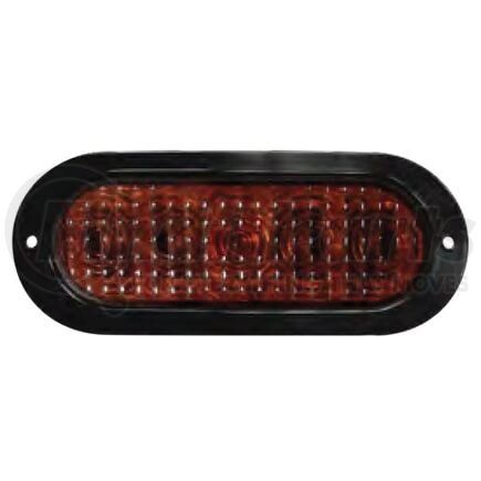 Tecniq T62RRVA1 Tail Light, 6" Oval, Red, Vertical, Flange Mount, Red Lens, Amp Connector, T62 Series