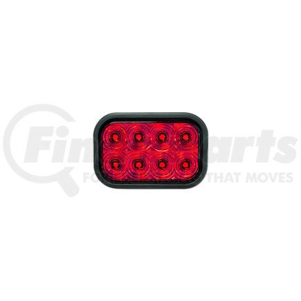Tecniq T71RR0A1 Stop/Turn/Tail Light, 4" Rectangular, 8 LED, Grommet Mount, Red Lens, Amp Connector, T71 Series