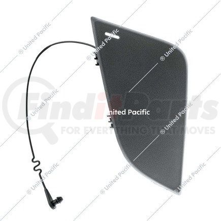 United Pacific 42527 Tow Hook Cover - Passenger Side, Black, Plastic, For 2018-2023 Freightliner Cascadia