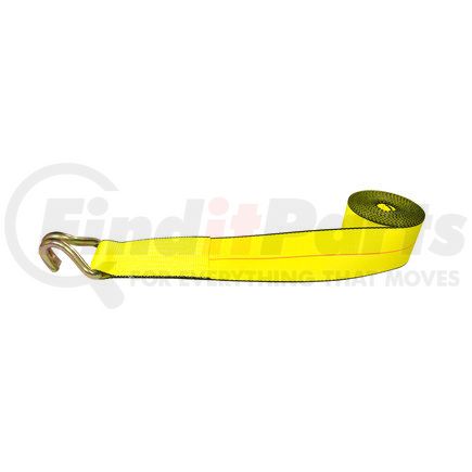 Quality Chain CC4205WH Winch Strap, 4" x 20', with Wire Hook