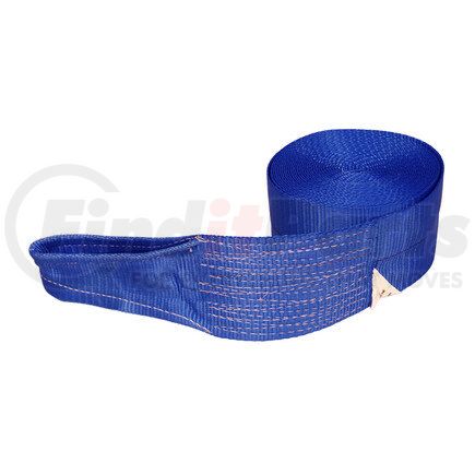 Quality Chain CC4305SLBL Winch Strap, 4" x 30', with Sewn Loop, Blue