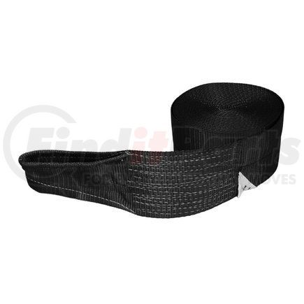 Quality Chain CC4305SLBLK Winch Strap, 4" x 30', with Sewn Loop, Black