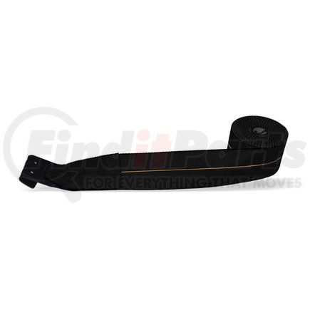 Quality Chain CC4305FHBLK Winch Strap, 4" x 30', with Flat Hook, Black