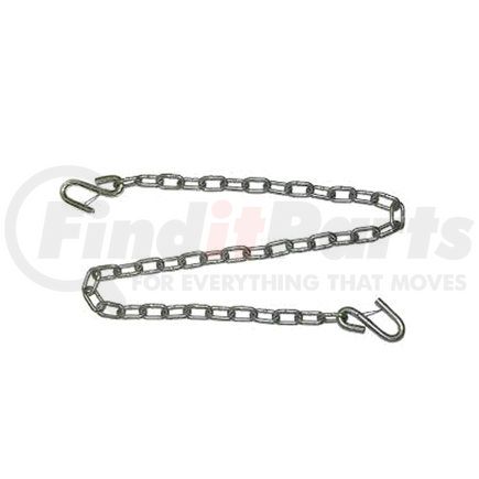 Quality Chain CCG305S5-200 5/16” x 5’ G30 Chain, with 2 Safety Latch “S” Hooks, Silver Zinc