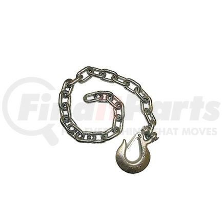 Quality Chain CCG435-32-SL 5/16" x 32" G43 Trailer Safety Chain, with Clevis Slip Hook, Silver Zinc