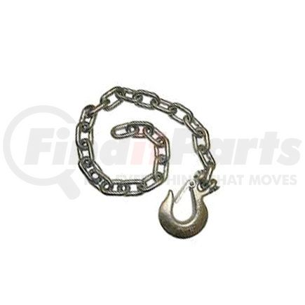 Quality Chain CCG703TSC 3/8" x 36'' G70 Trailer Safety Chain, with Clevis Slip Hook, Yellow Zinc