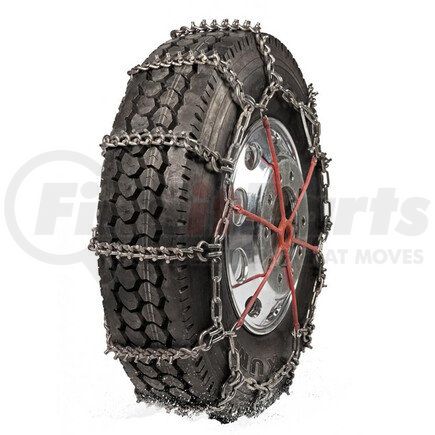 Quality Chain S344HDQC Nordic Studded Link Alloy, Ladder Style, 4-Link Spacing, 8mm, with Cams, Commercial Truck