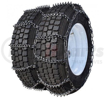 Quality Chain S743HDQC Nordic Studded Link Alloy, Ladder Style, 4-Link Spacing, Dual-Triple, 8mm, with Cams, Commercial Truck