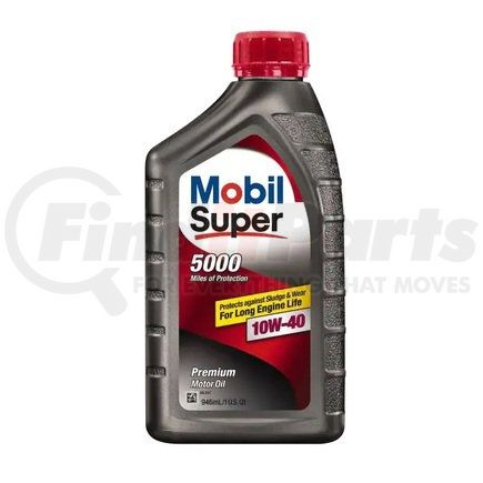 Mobil Oil 124402 Super ™ Motor Oil - SAE 10W-40, Synthetic Blend, 1 Quart Bottle