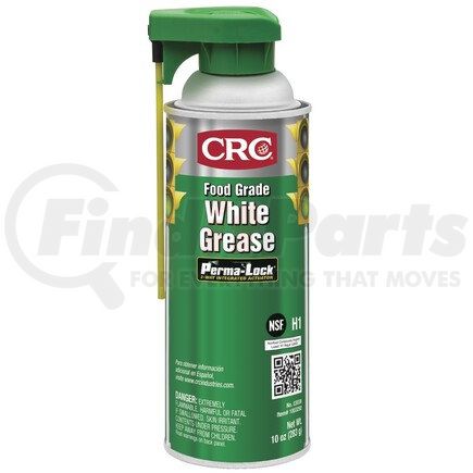 CRC 03038 CRC Food Grade White Grease, 10 Wt Oz, Aerosol, Aluminum Complex, White