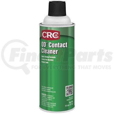 CRC 03130 CRC QD&#174; Contact Cleaner, 11 Wt Oz, Aerosol, Petroleum Distillate, Colorless