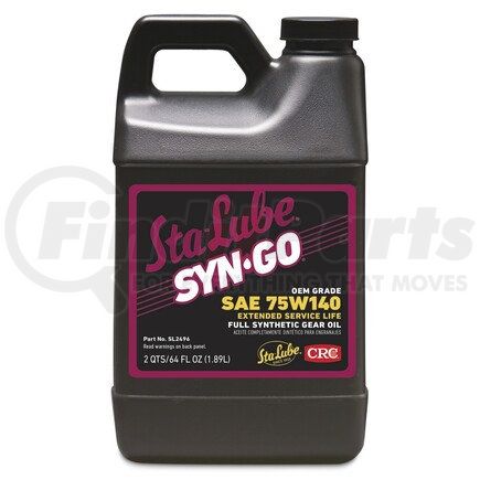 CRC SL2496 Syn-Go® OEM Grade/Extended Interval, Synthetic Gear Oil 75W140, 64 Fl Oz