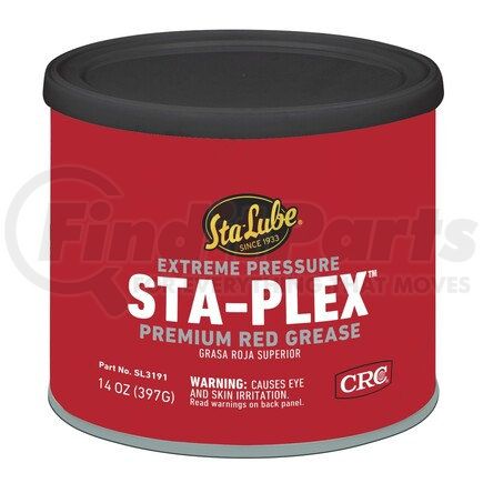 CRC SL3191 Sta-Plex™ Extreme Pressure Premium Red Grease, 14 Wt Oz