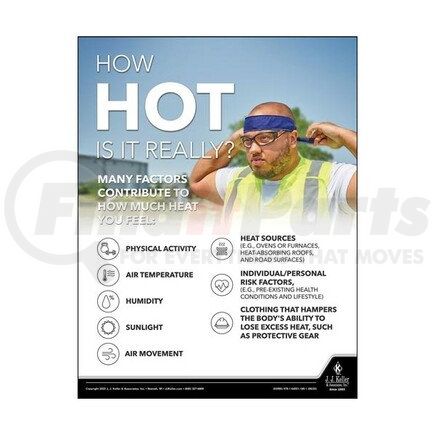 JJ KELLER 63995 Workplace Safety Training Poster - How Hot Is It Really