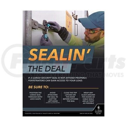 JJ Keller 63965 Transport Safety Risk Poster - Sealin' The Deal