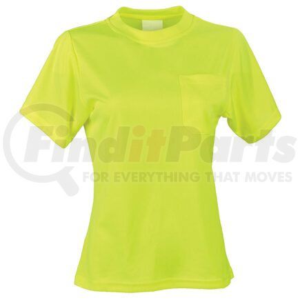 JJ KELLER 65513 SAFEGEAR™ Women’s Fit Hi-Vis Non-Certified T-Shirt with Pocket - Small, Lime