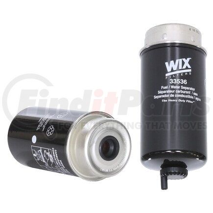 WIX Filters 33536 Fuel Water Seperator Filter - 30 Micron, Plastic End, Keyway Style