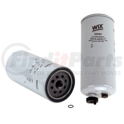 WIX Filters 33683 Fuel Water Separator Filter - 5  Micron, Spin-On Design, Full Flow, 1-14 Thread