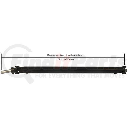 A-1 Cardone 65-1015 Drive Shaft / Prop Shaft - Rear, Remanufactured, 62.48" Length, Steel, Greasable