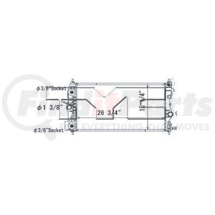 TYC 13471  Radiator Assembly