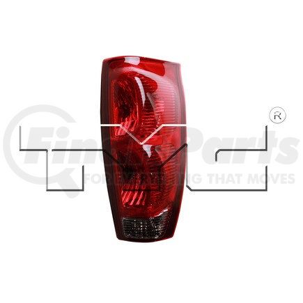 TYC 11-5889-00-9 CAPA Certified Tail Light Assembly