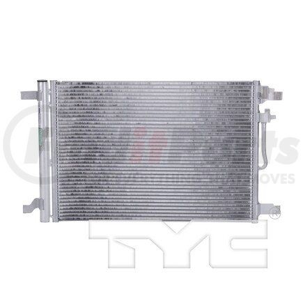 TYC 4513 A/C Condenser - Block Fittings, 15.35 in. Height, 22.64 in. Length, Parallel Flow, Built-in Dryer