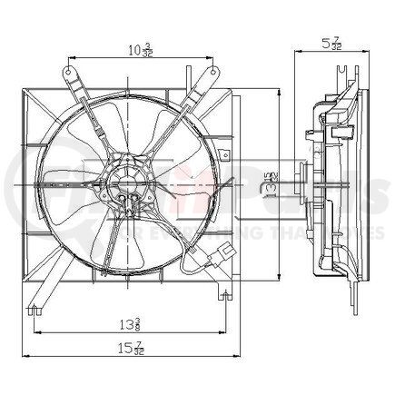 TYC 600040  Cooling Fan Assembly